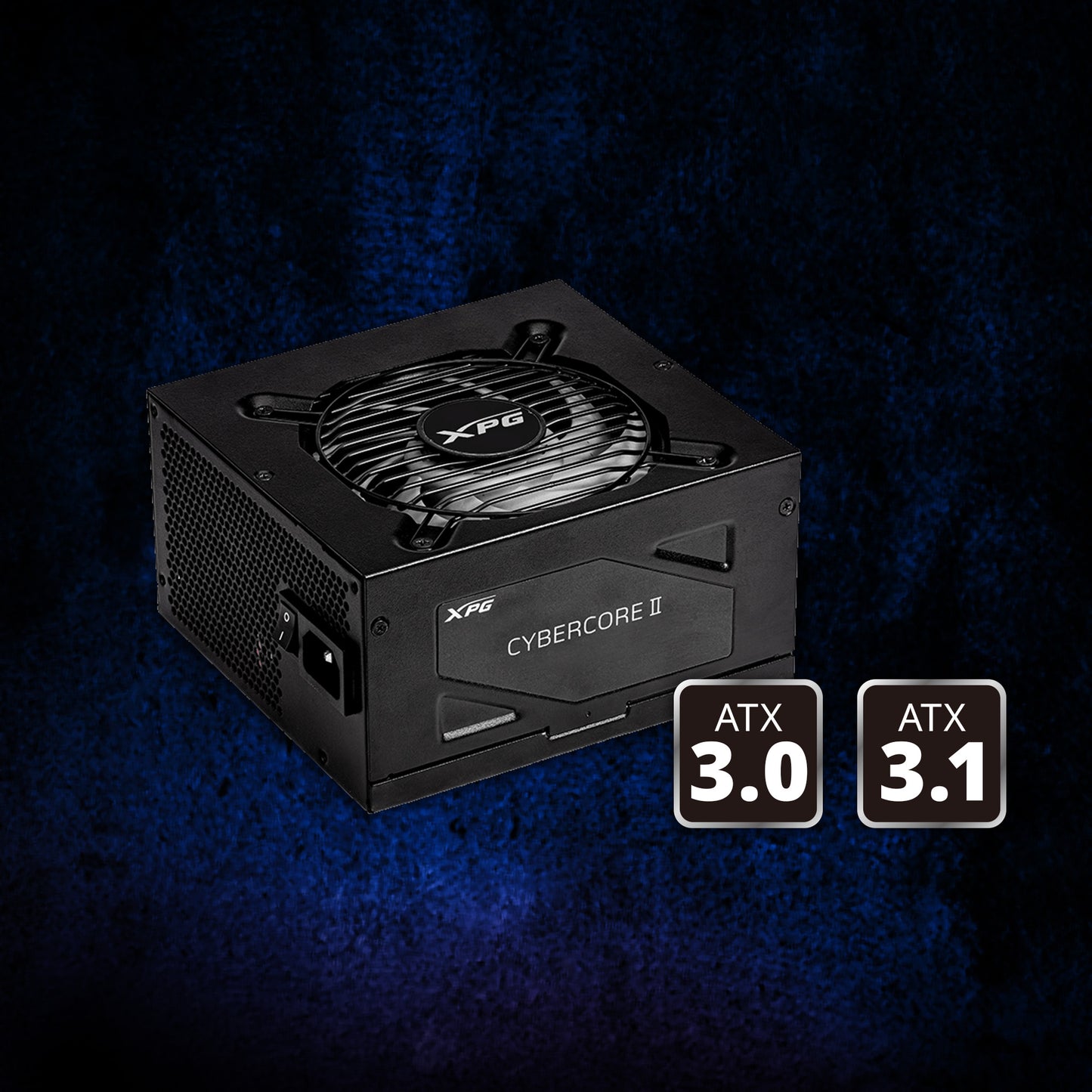 XPG Cybercore II PCIE 5 & ATX 3.0 Power Supply - Full Modular - 80 Plus and Cybenetics Platinum Certified - 100% Japanese 105°C Capacitors