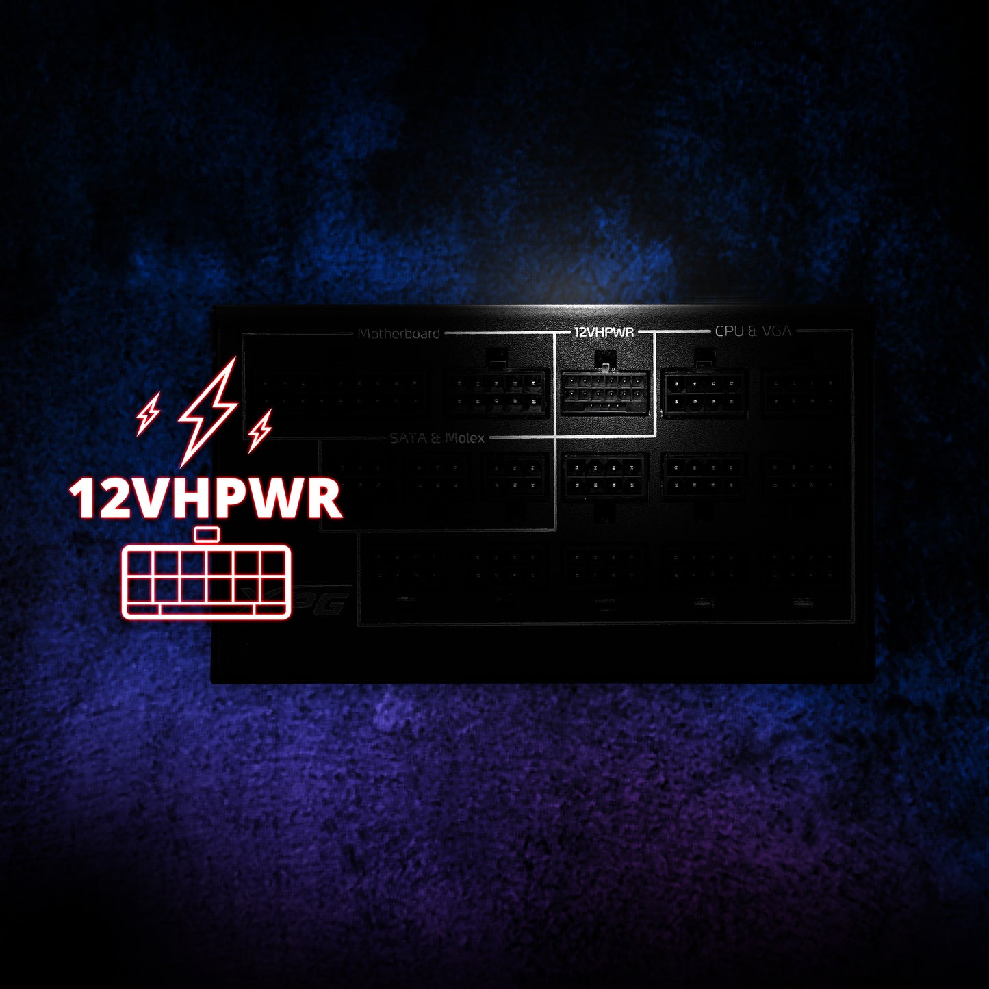XPG Cybercore II PCIE 5 & ATX 3.0 Power Supply - Full Modular - 80 Plus and Cybenetics Platinum Certified - 100% Japanese 105°C Capacitors