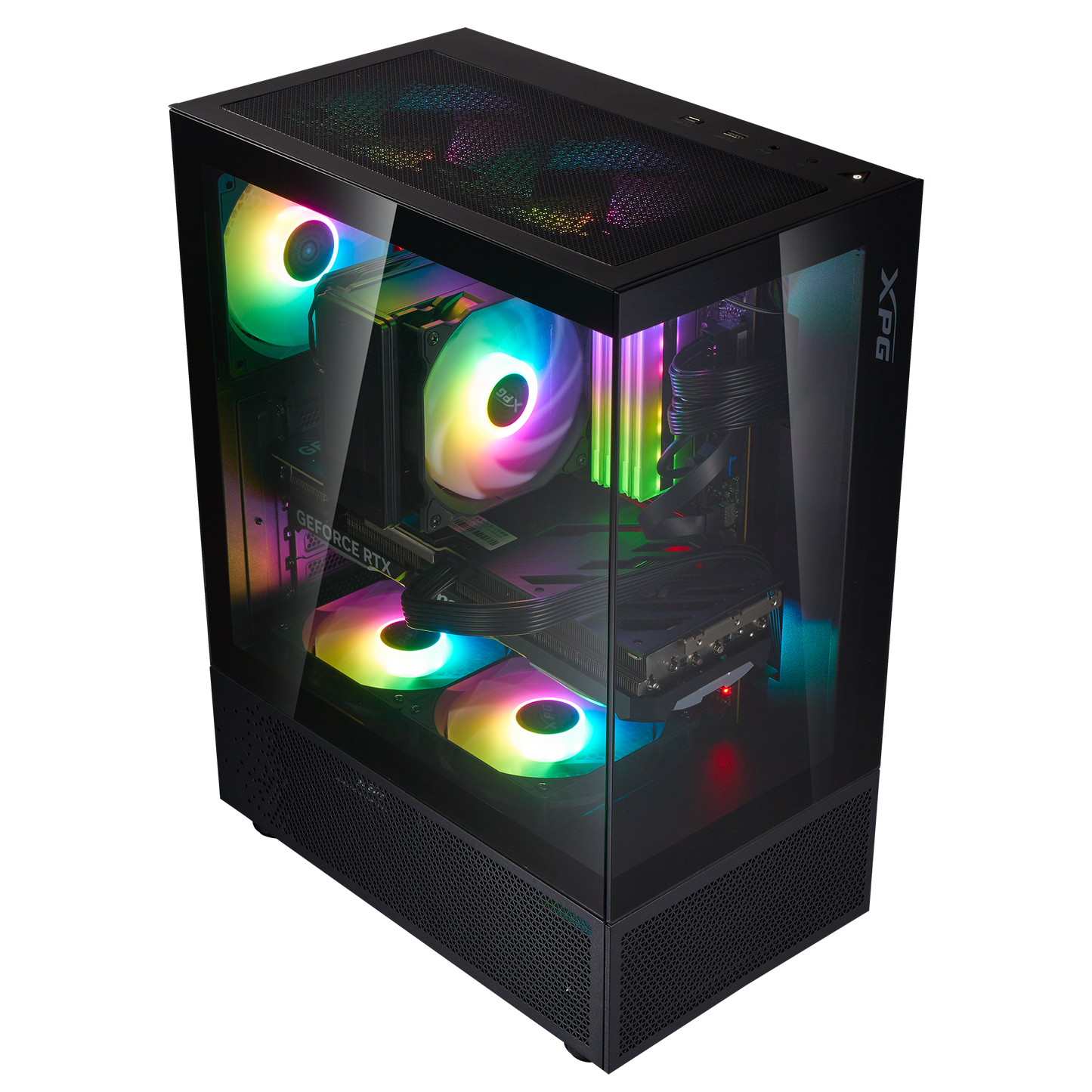 INVADER X MINI Mid-Tower Chassis, Supports up to ATX motherboards, Comes with 5 ARGB fans - XPG Shop