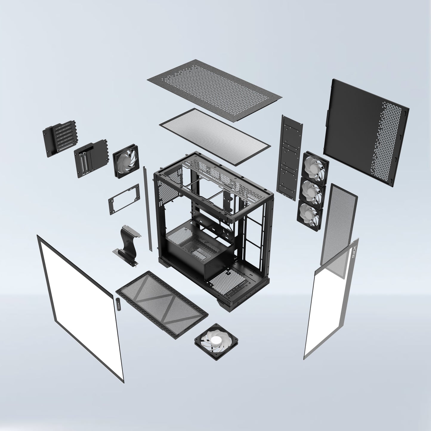 XPG Invader X Mid-Tower Gaming ATX PC Case with Panoramic View, Tempered Glass Panels, and RGB Lighting Black - XPG Shop
