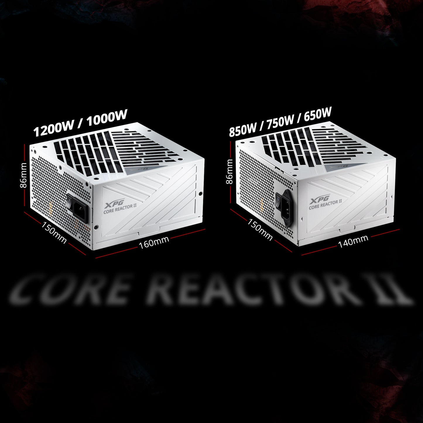XPG Core Reactor II Modular PSU: ATX3.0-80 Plus Gold - ATX - Fully Modular Power Supply - 10 Year Warranty
