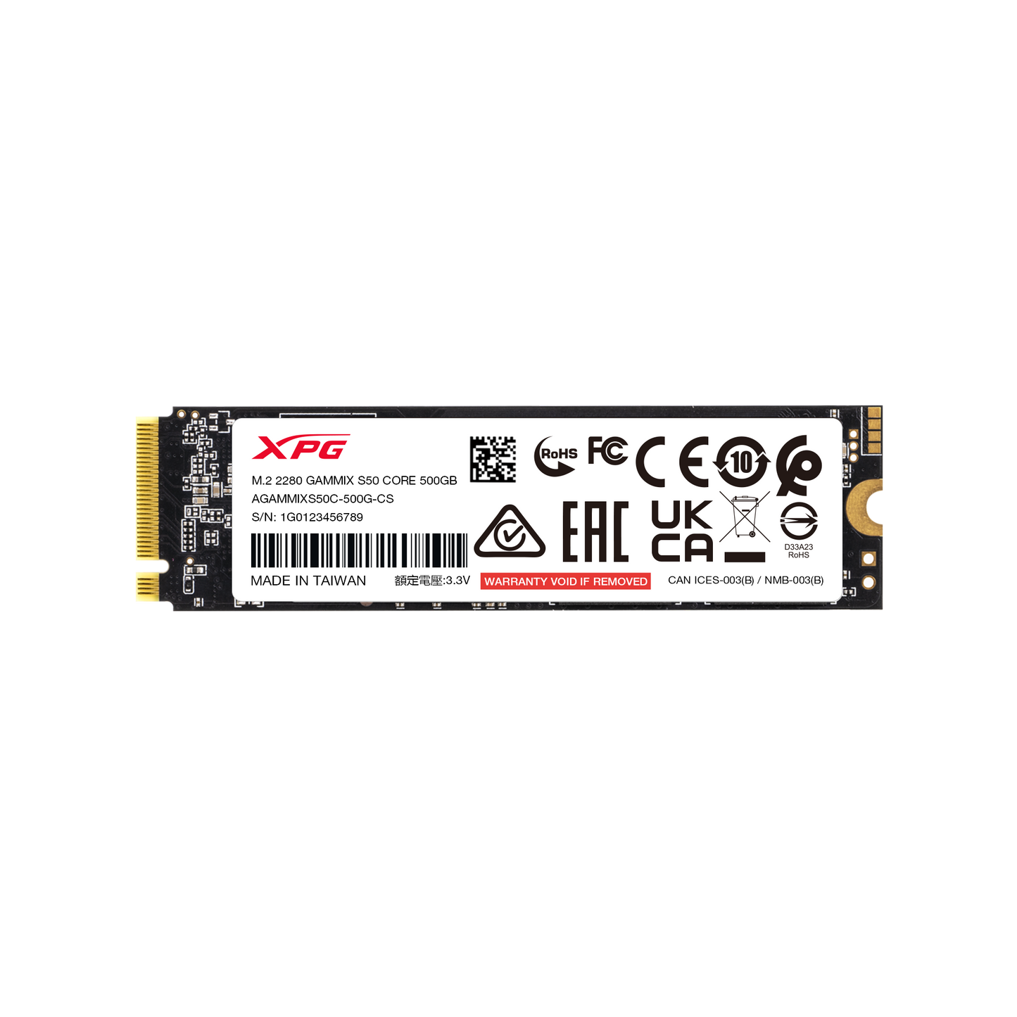 XPG GAMMIX S50 CORE PCIe Gen4 x4 1TB M.2 2280 NVMe Internal Solid State Drive