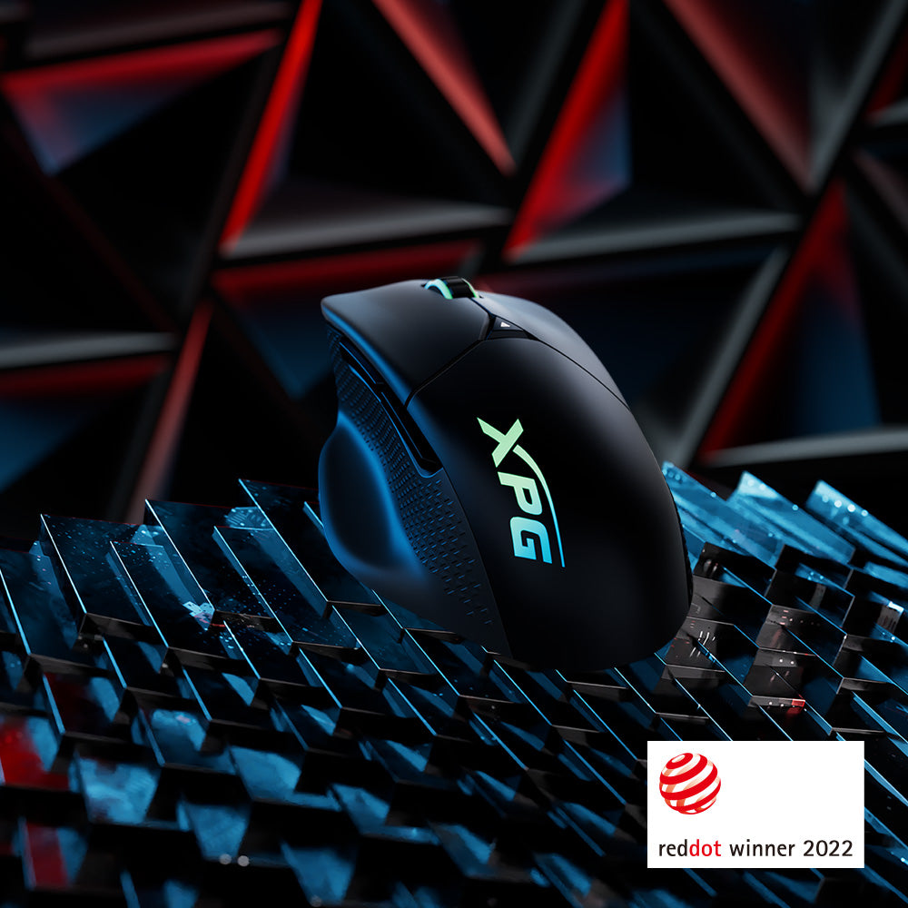 XPG ALPHA Wireless Gaming Mouse - Black w/ RGB + Omron Switches | 60 Hours Battery Life | 6 Macro Buttons PAW3335 Sensor