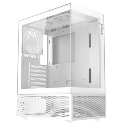 INVADER X MINI Mid-Tower Chassis, Supports up to ATX motherboards, Comes with 5 ARGB fans