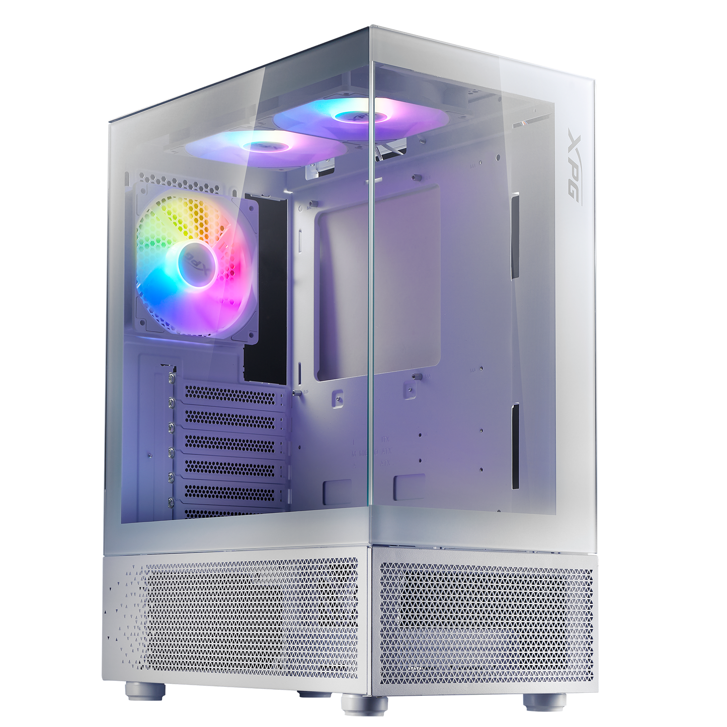 INVADER X MINI Mid-Tower Chassis, Supports up to ATX motherboards, Comes with 5 ARGB fans