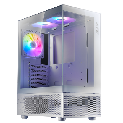 INVADER X MINI Mid-Tower Chassis, Supports up to ATX motherboards, Comes with 5 ARGB fans