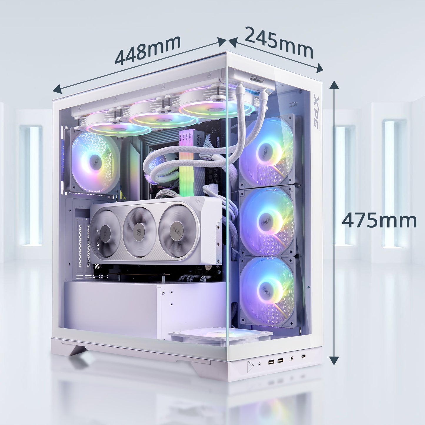 XPG Invader X BTF Mid-Tower Gaming ATX PC Case with Panoramic View