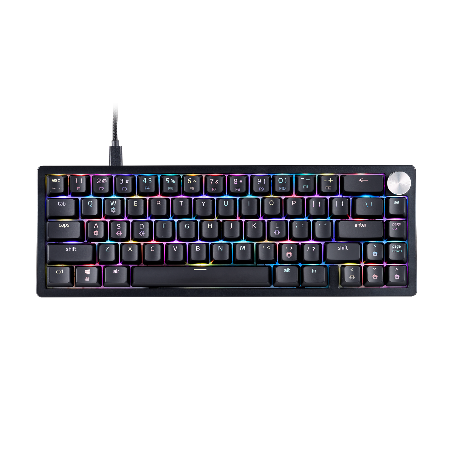 XPG Sorcerer Mini Black 65% Form Factor Triple Layered Damping Foam 66 Keys (ANSI)/67 Keys(ISO) Detachable USB