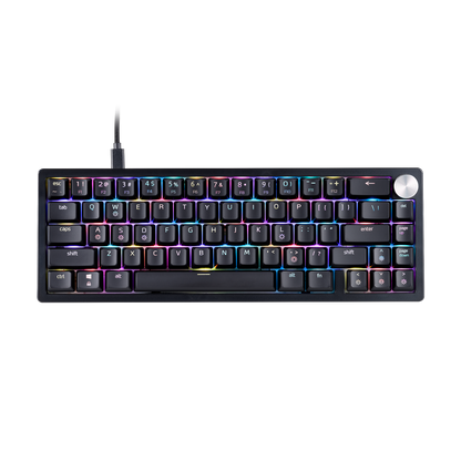 XPG Sorcerer Mini Black 65% Form Factor Triple Layered Damping Foam 66 Keys (ANSI)/67 Keys(ISO) Detachable USB