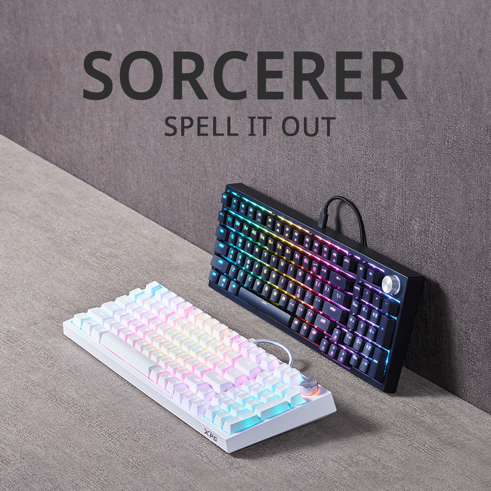 XPG Sorcerer Black 96% Form Factor Gasket Mount 97 Keys (ANSI)/98 Keys(ISO) USB-C 5V DC - XPG Shop