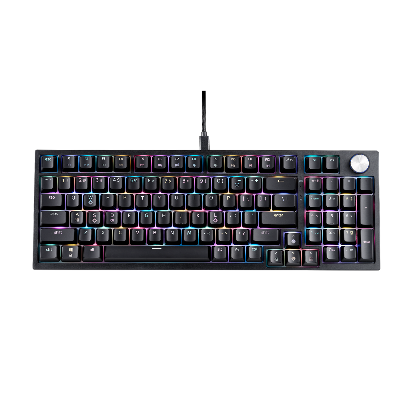 XPG Sorcerer Black 96% Form Factor Gasket Mount 97 Keys (ANSI)/98 Keys(ISO) USB-C 5V DC - XPG Shop
