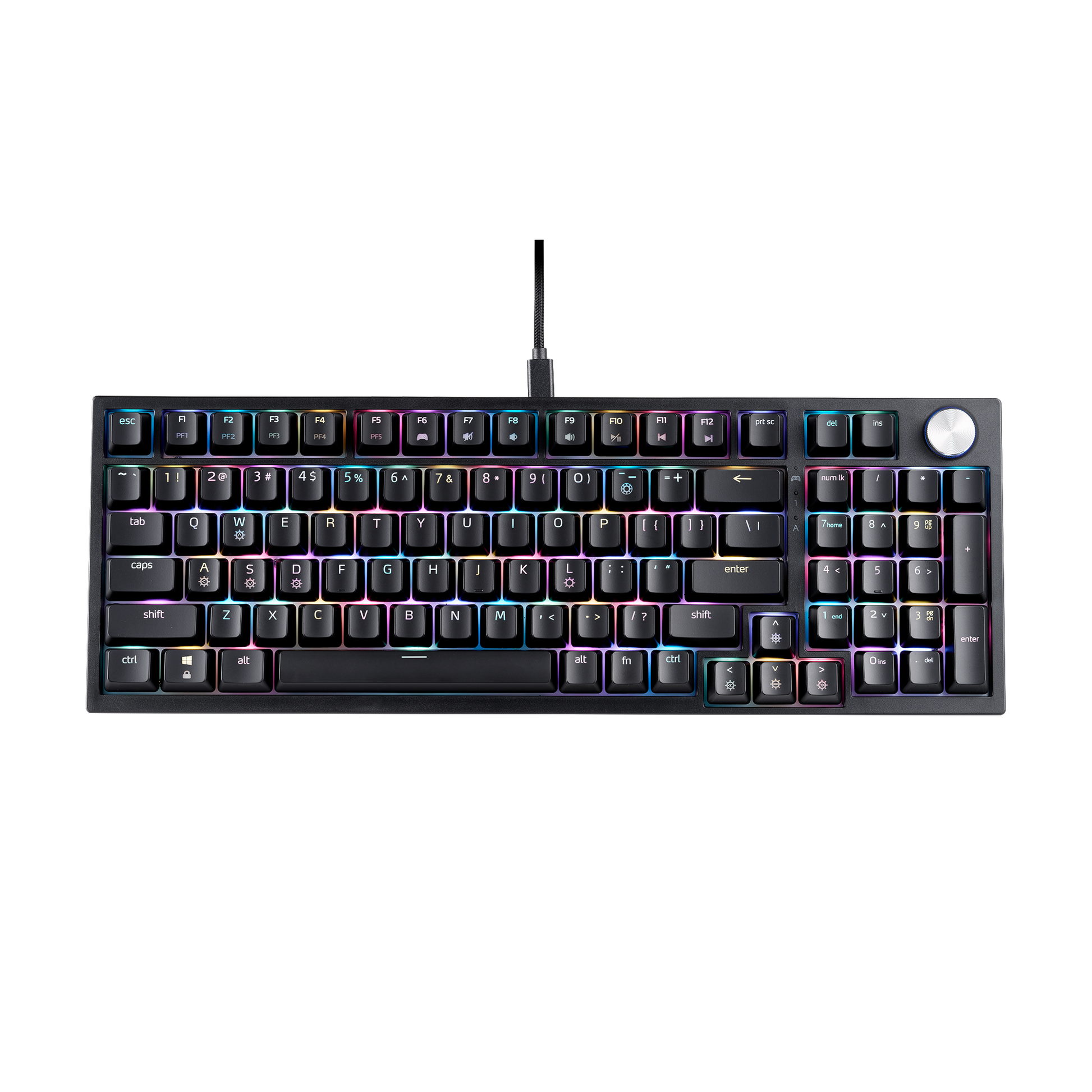 XPG Sorcerer Black 96% Form Factor Gasket Mount 97 Keys (ANSI)/98 Keys(ISO) USB-C 5V DC - XPG Shop