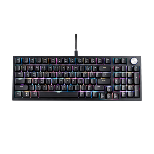 XPG Sorcerer Black 96% Form Factor Gasket Mount 97 Keys (ANSI)/98 Keys(ISO) USB-C 5V DC - XPG Shop