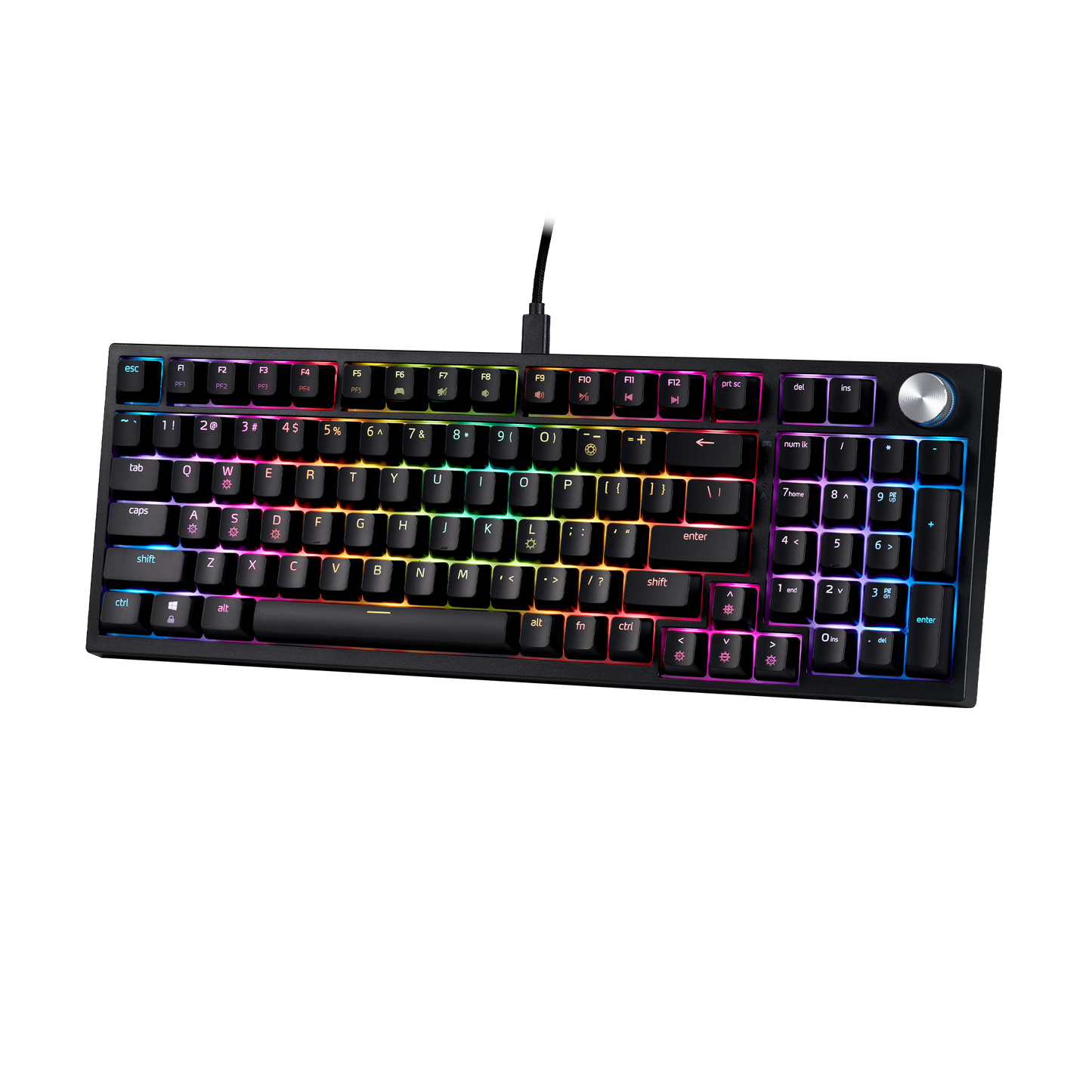 XPG Sorcerer Black 96% Form Factor Gasket Mount 97 Keys (ANSI)/98 Keys(ISO) USB-C 5V DC - XPG Shop