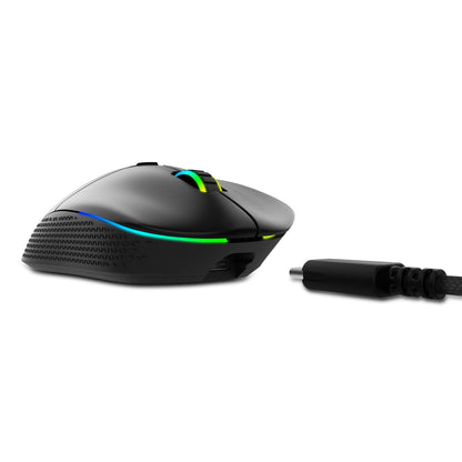 XPG ALPHA Wireless Gaming Mouse - Black w/ RGB + Omron Switches | 60 Hours Battery Life | 6 Macro Buttons PAW3335 Sensor