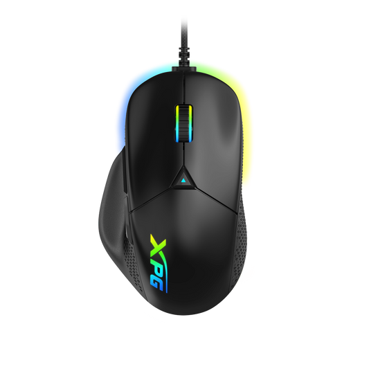 XPG ALPHA Wired Gaming Mouse - Black w/ RGB + Omron Switches | USB-C Connection | 6 Programmable Buttons PAW 3335 Sensor