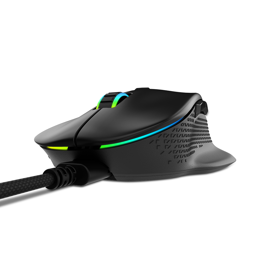 XPG ALPHA Wired Gaming Mouse - Black w/ RGB + Omron Switches | USB-C Connection | 6 Programmable Buttons PAW 3335 Sensor