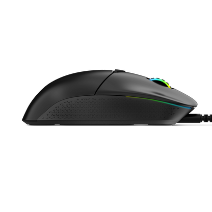 XPG ALPHA Wired Gaming Mouse - Black w/ RGB + Omron Switches | USB-C Connection | 6 Programmable Buttons PAW 3335 Sensor